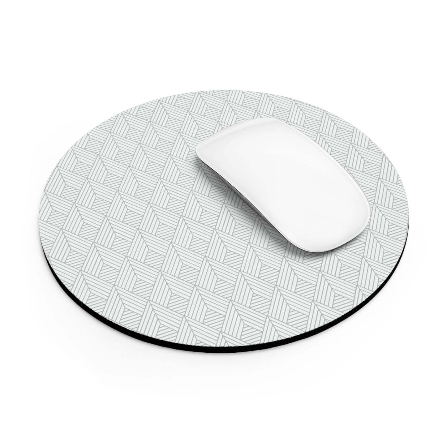 Hygge Triangles Gray + White Mouse Pad