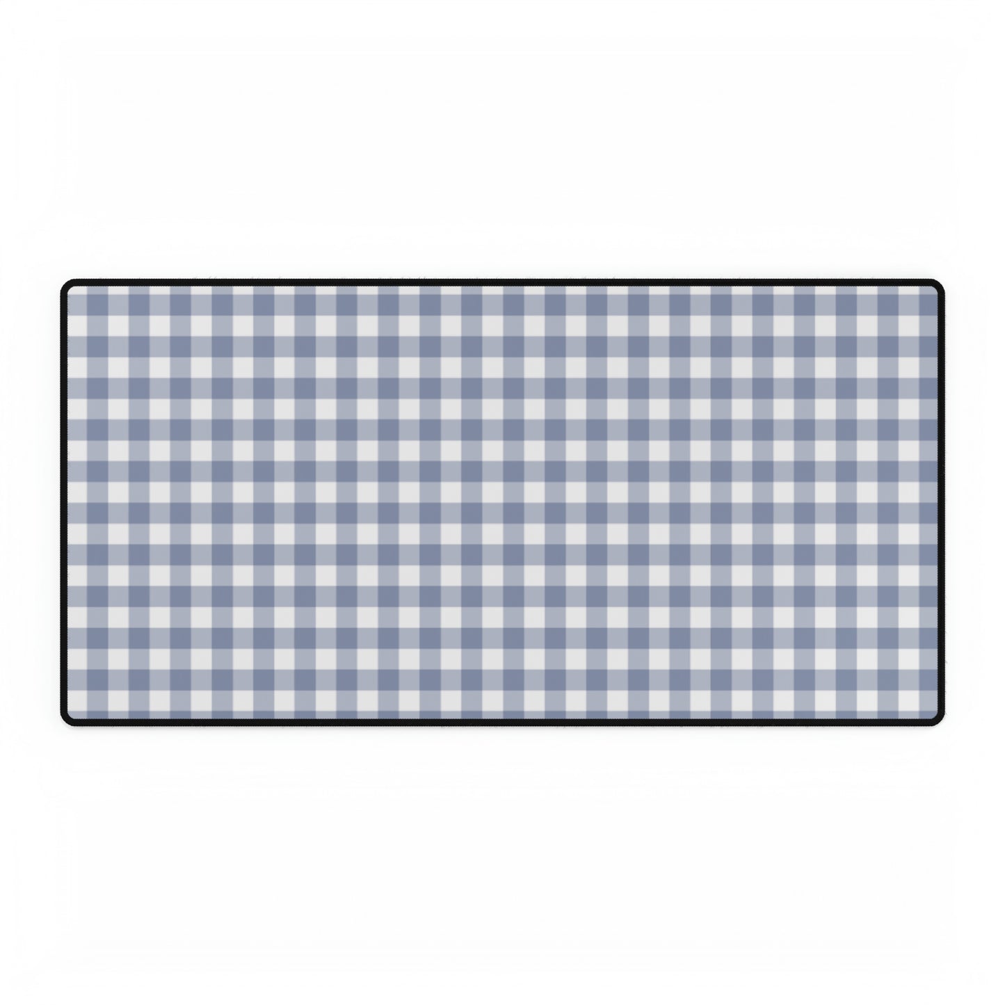 Gingham - Cobalt Blue + White Desk Mat