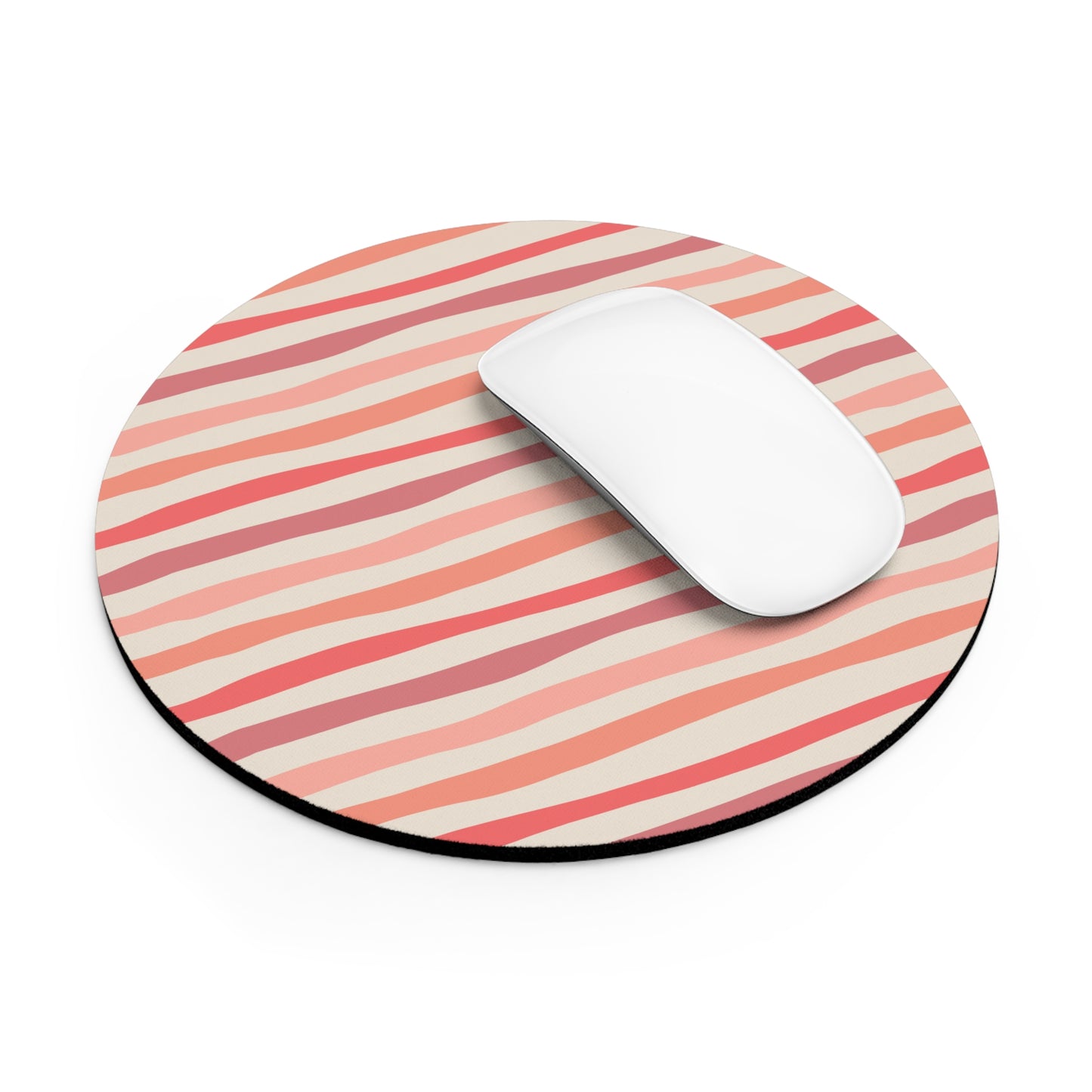 Wave Lines Peach Tones Mouse Pad