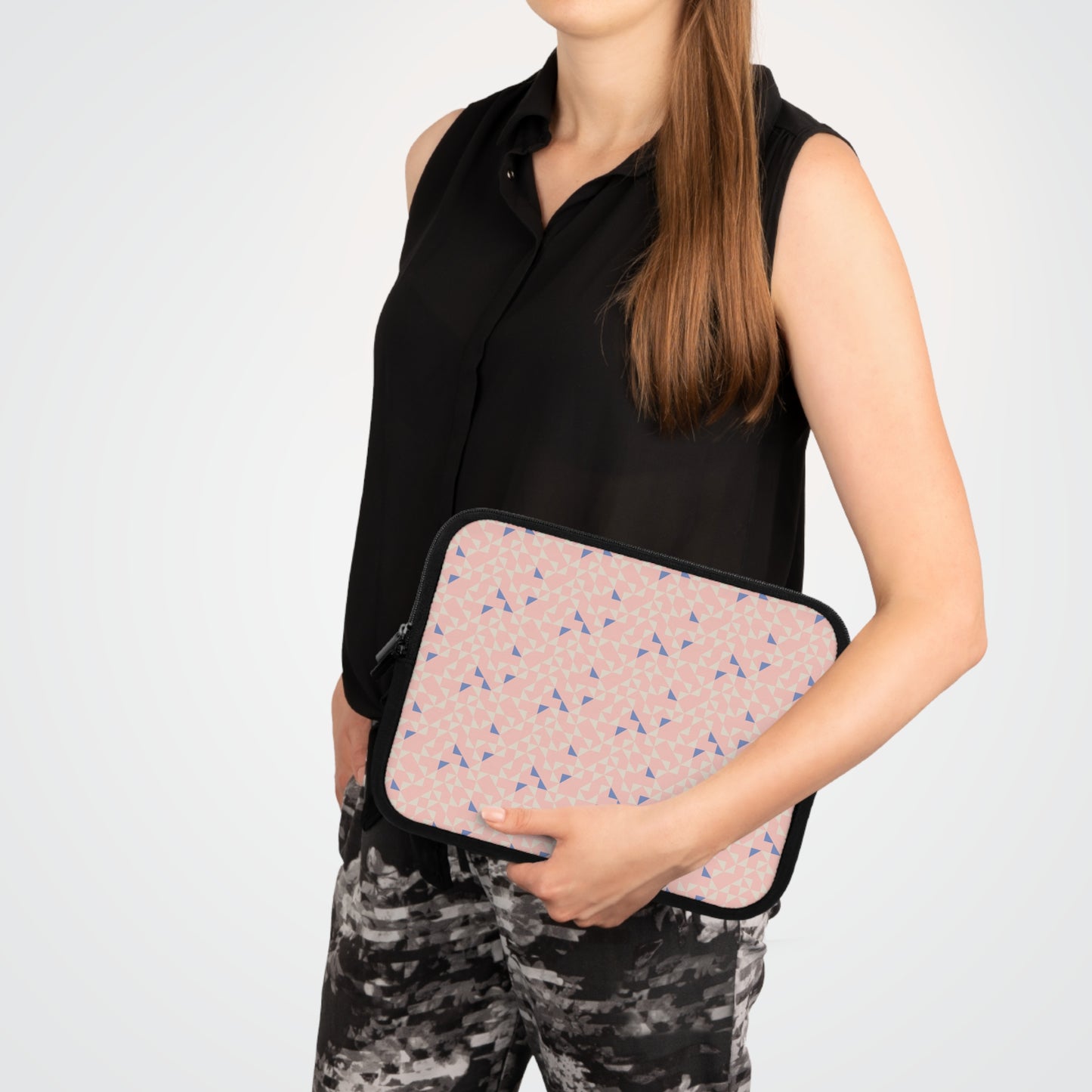 Peach Pearl Geometric Laptop Sleeve