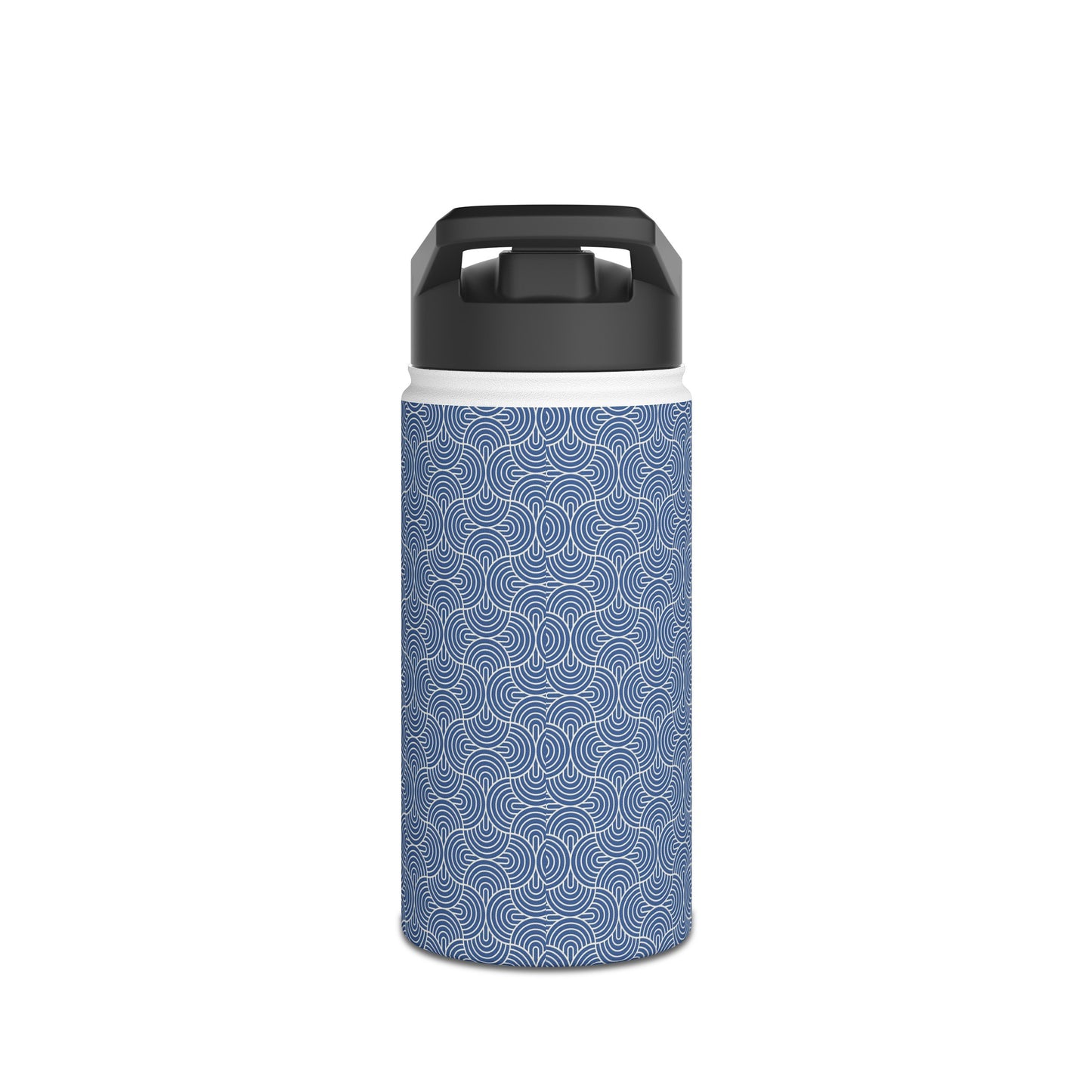 Mod Ovals - Cobalt Blue Stainless Steel Water Bottle, Standard Lid