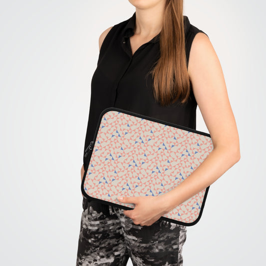 Geometric Creamy Peach Tones Laptop Sleeve