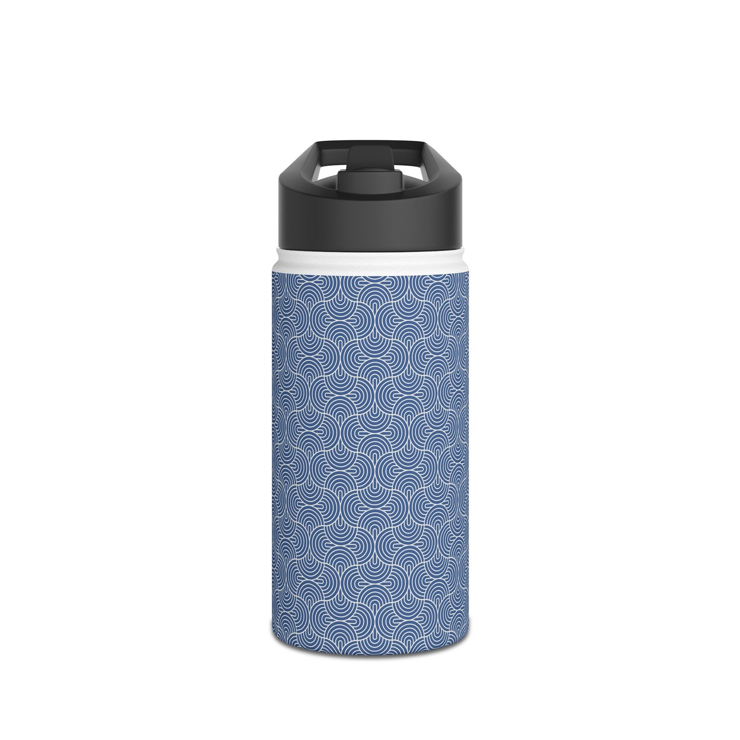 Mod Ovals - Cobalt Blue Stainless Steel Water Bottle, Standard Lid