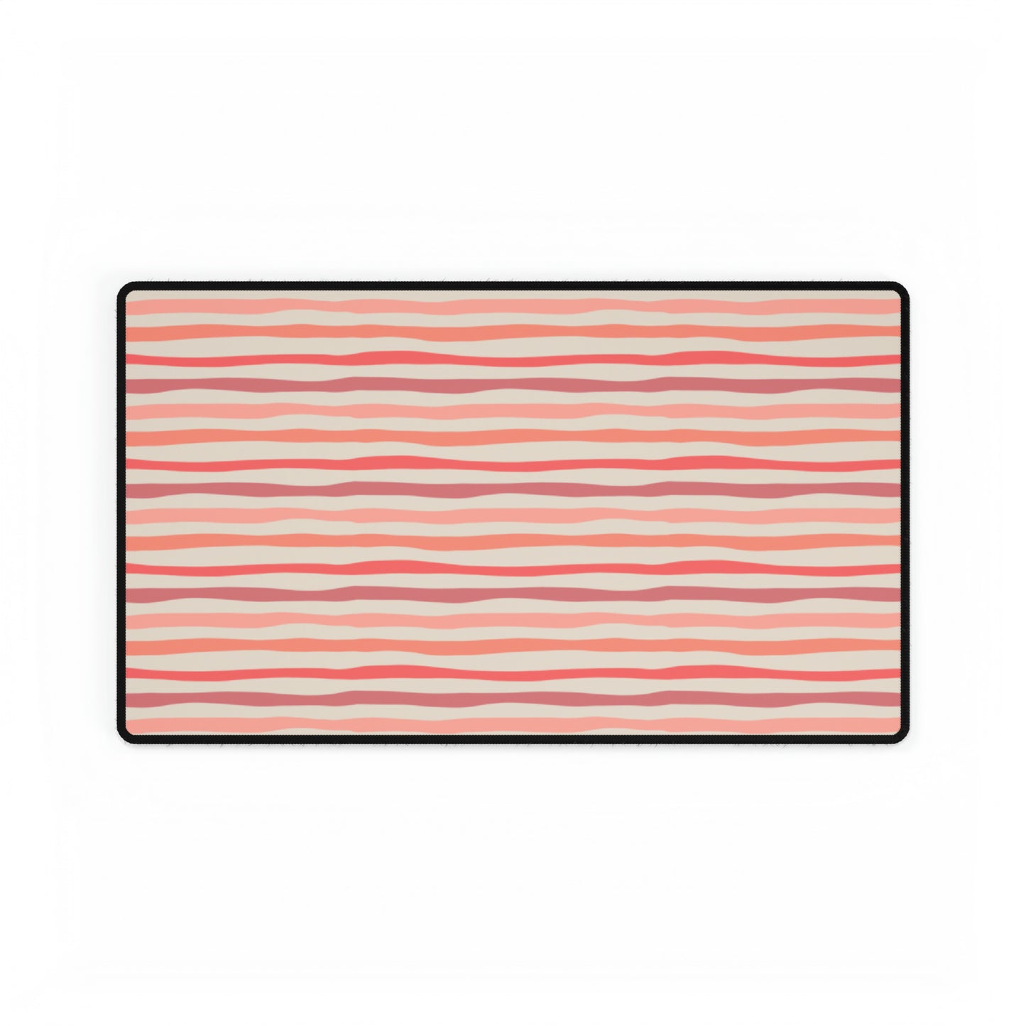 Wave Lines Peach Tones Desk Mat