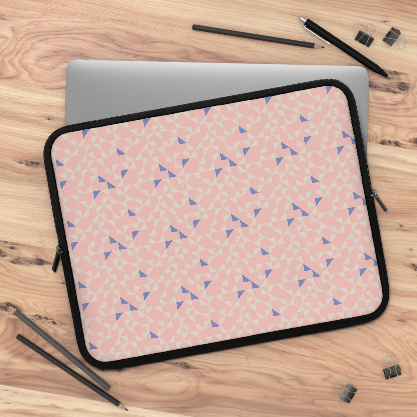 Peach Pearl Geometric Laptop Sleeve