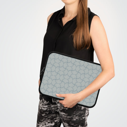 Mod Ovals - Oyster Blue Laptop Sleeve