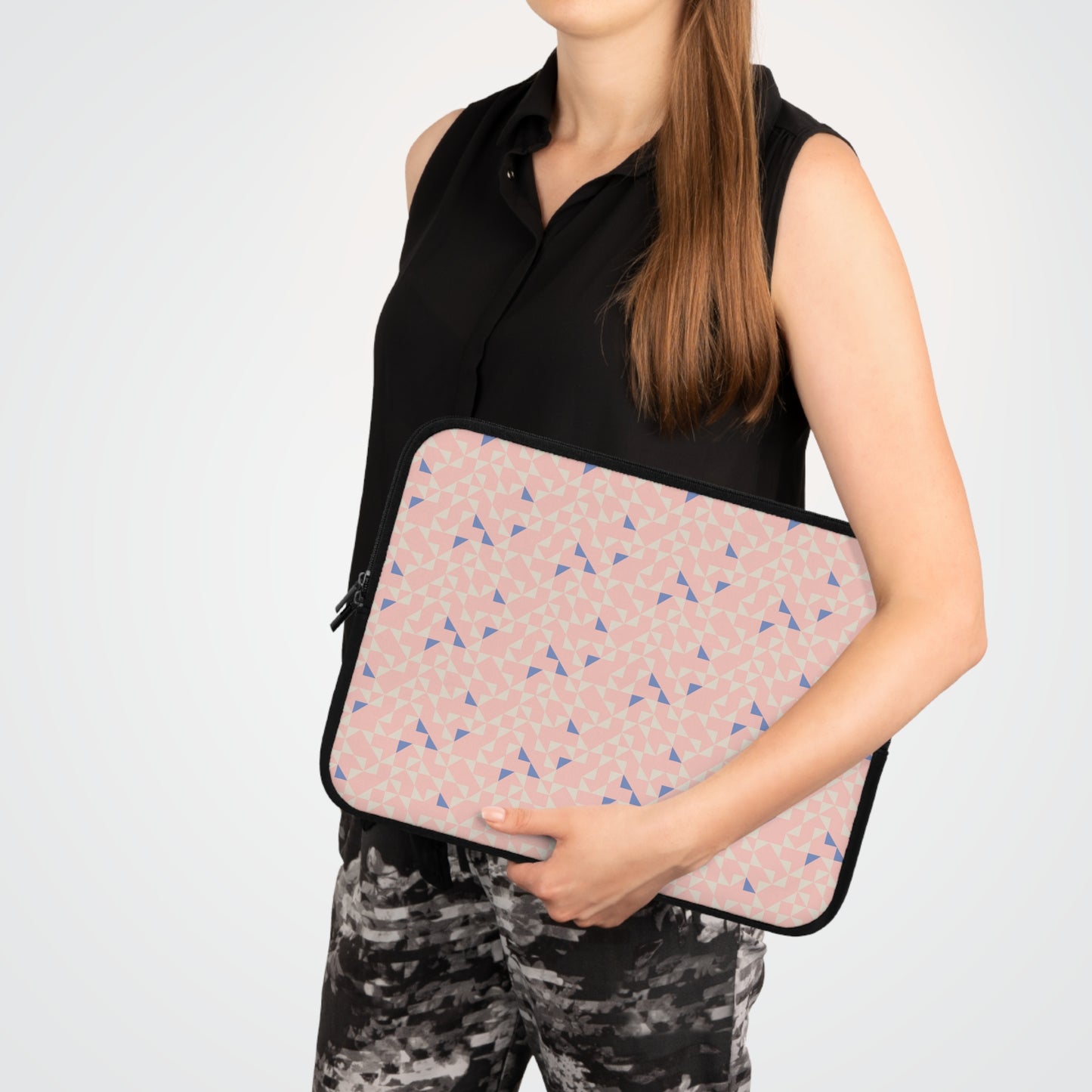 Peach Pearl Geometric Laptop Sleeve