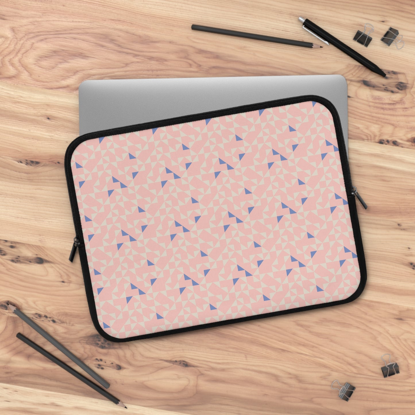 Peach Pearl Geometric Laptop Sleeve