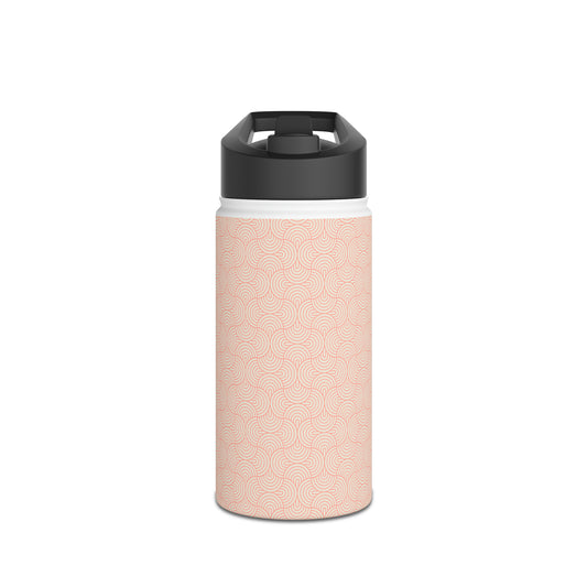 Mod Ovals Peach Tones Stainless Steel Water Bottle, Standard Lid