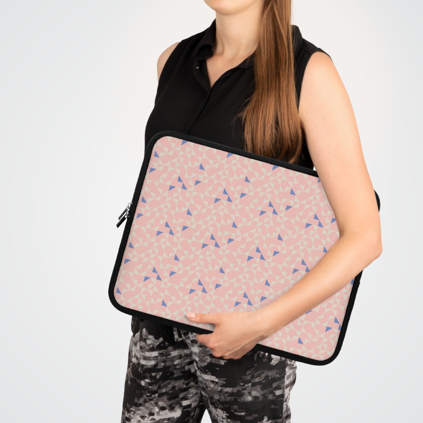 Peach Pearl Geometric Laptop Sleeve