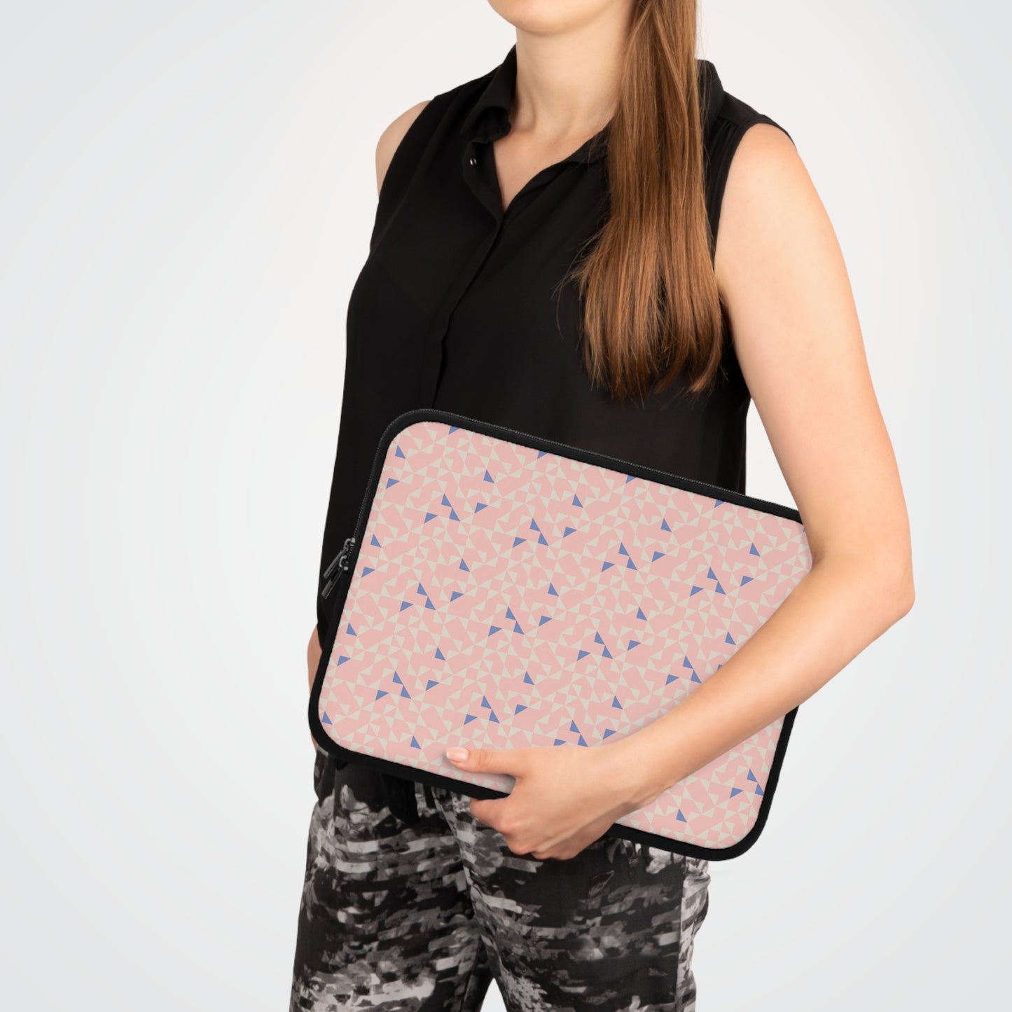 Peach Pearl Geometric Laptop Sleeve