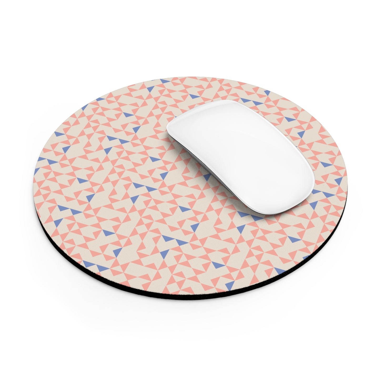 Geometric Creamy Peach Tones Mouse Pad