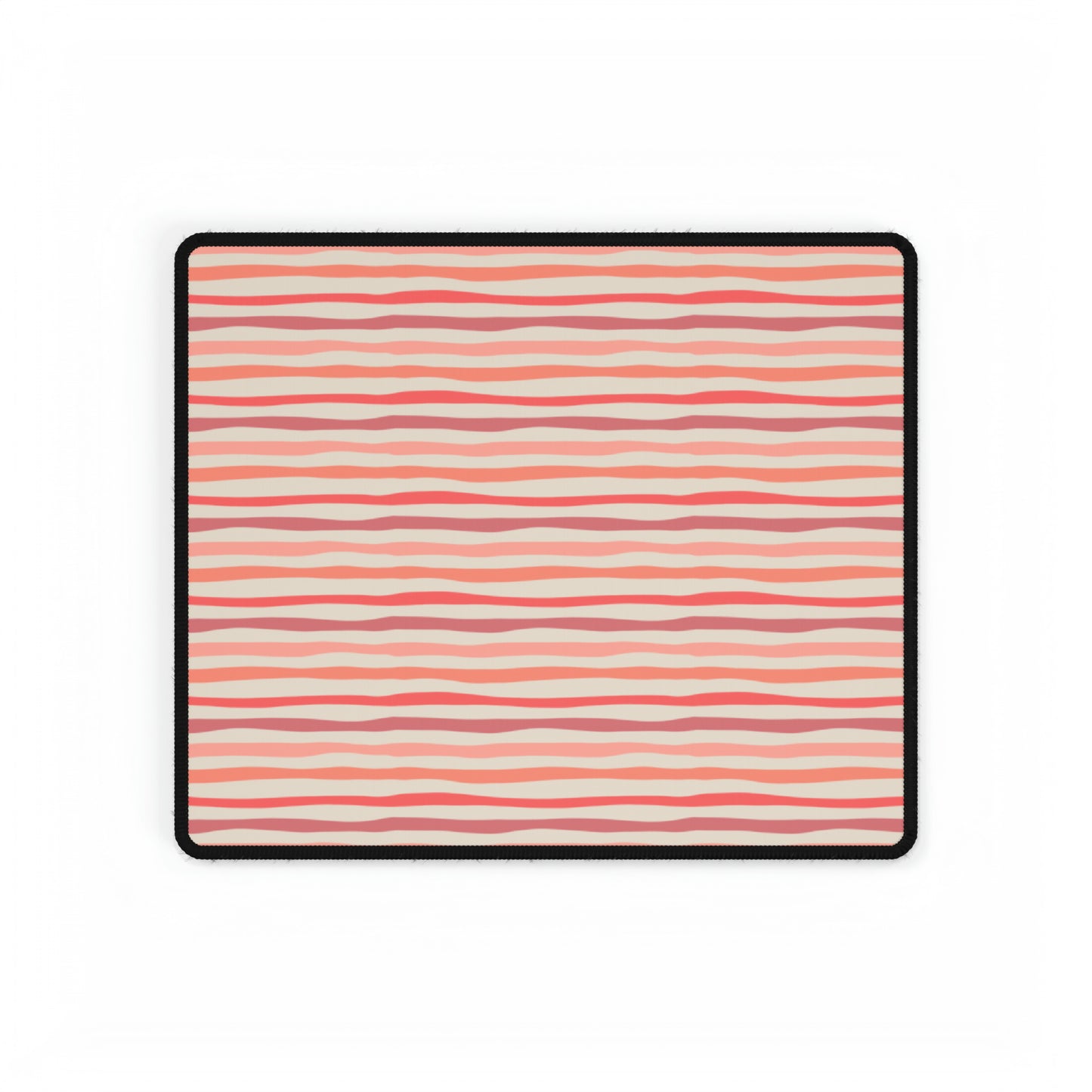 Wave Lines Peach Tones Desk Mat