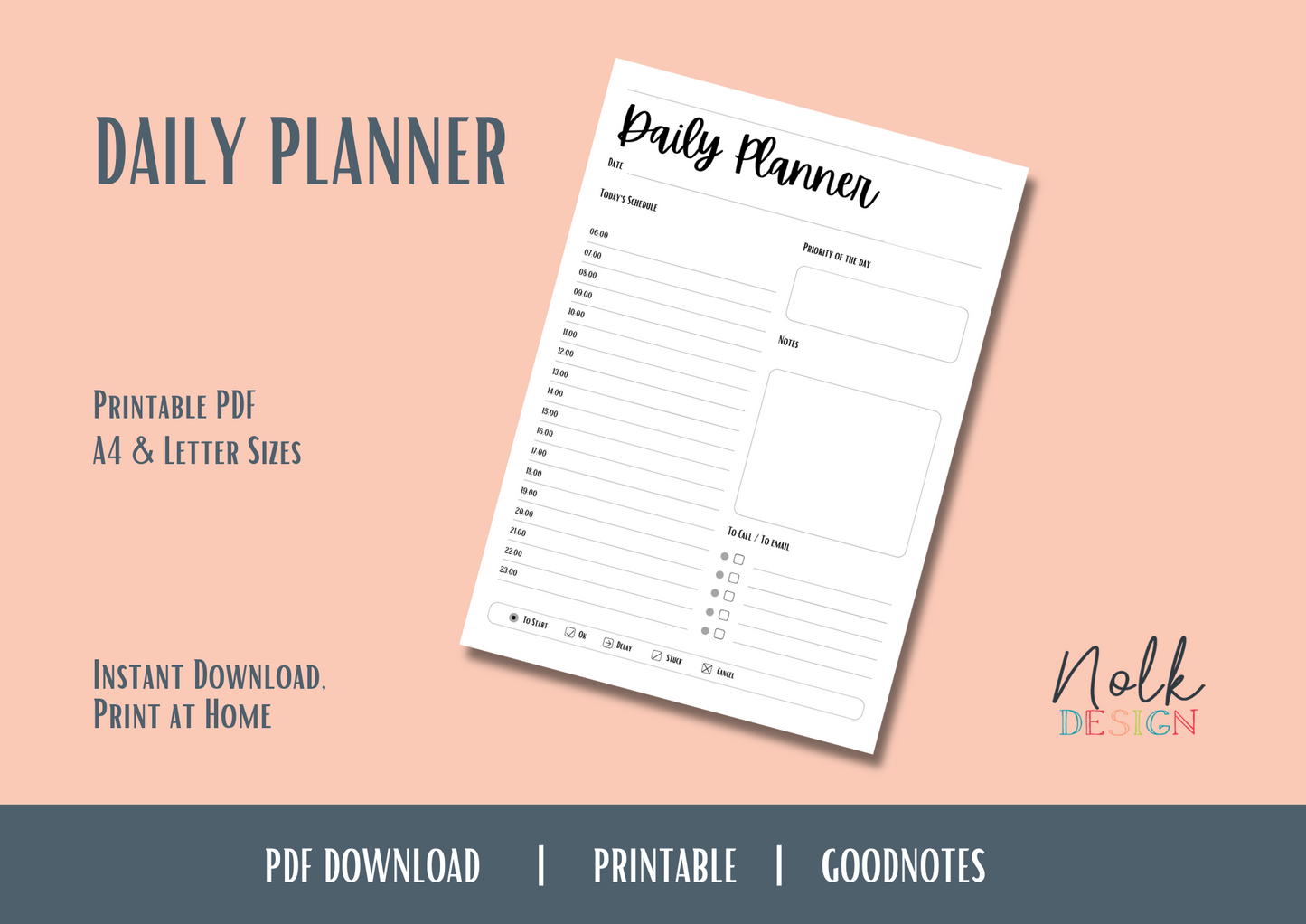 Digital Planner - Daily Planner - Undated