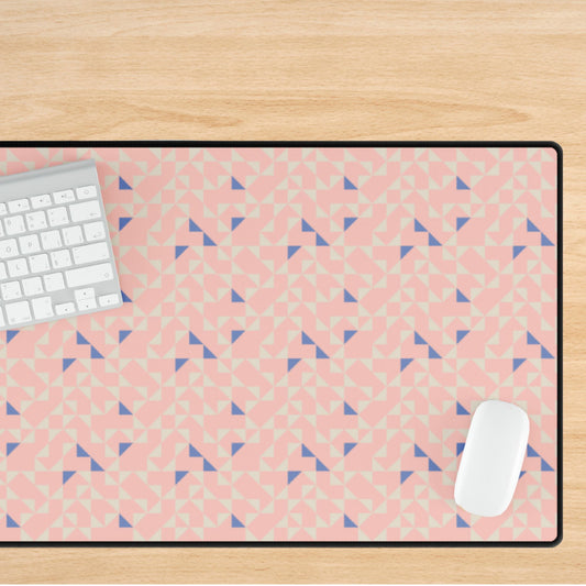 Peach Pearl Geometric Desk Mat