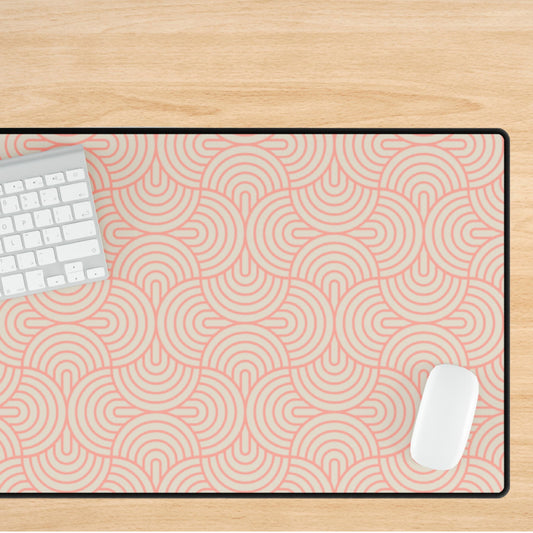 Mod Ovals - Peach Desk Mat