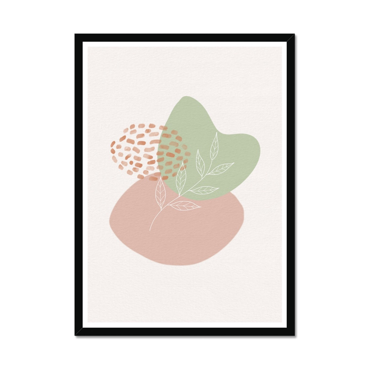 Boho Shapes No 5 Framed Print