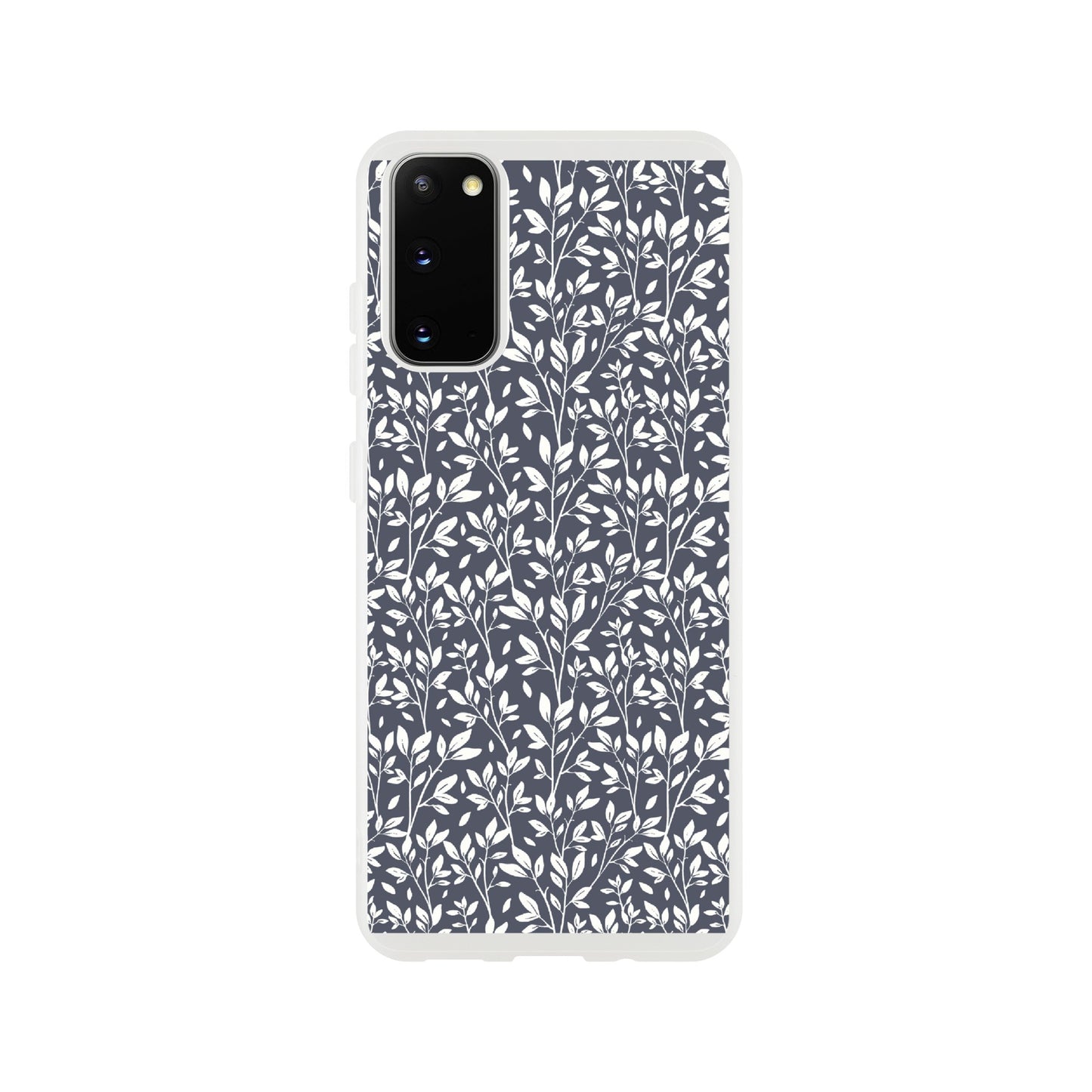 Deep Grey Botanical Leaves Phone Case - Stylish & Protective