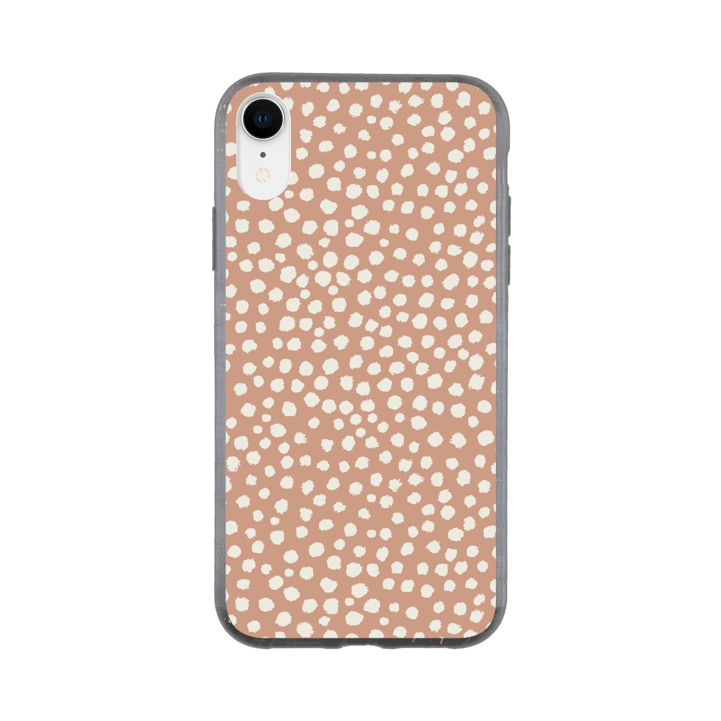 Dots Painted White on Tan - Phone Case