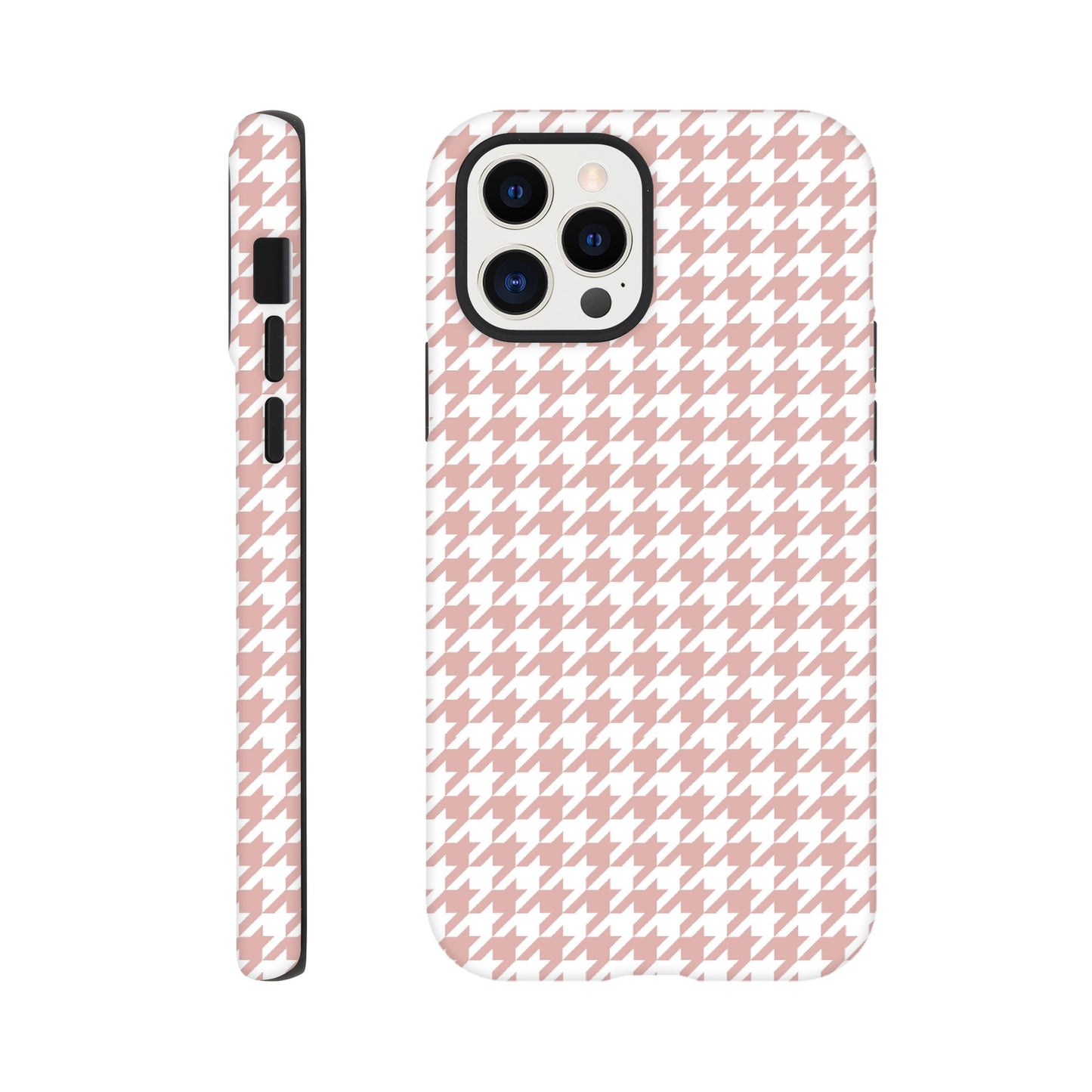 Houndstooth Pattern in Pink - Phone Case