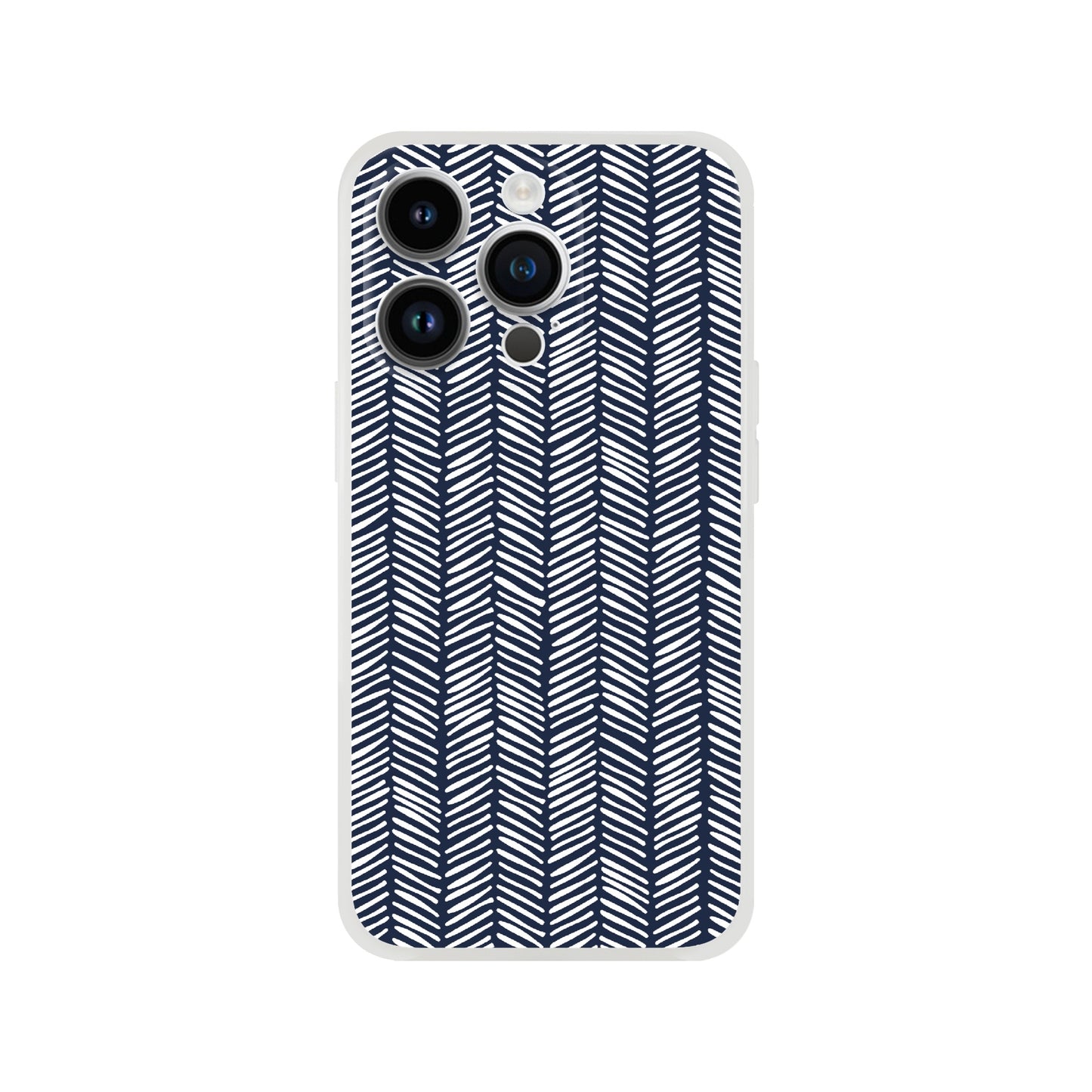 Herringbone Pattern in Navy Blue - Phone Case