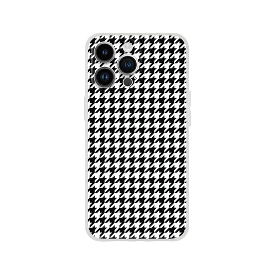 Houndstooth Pattern in Black and White - Phone Case
