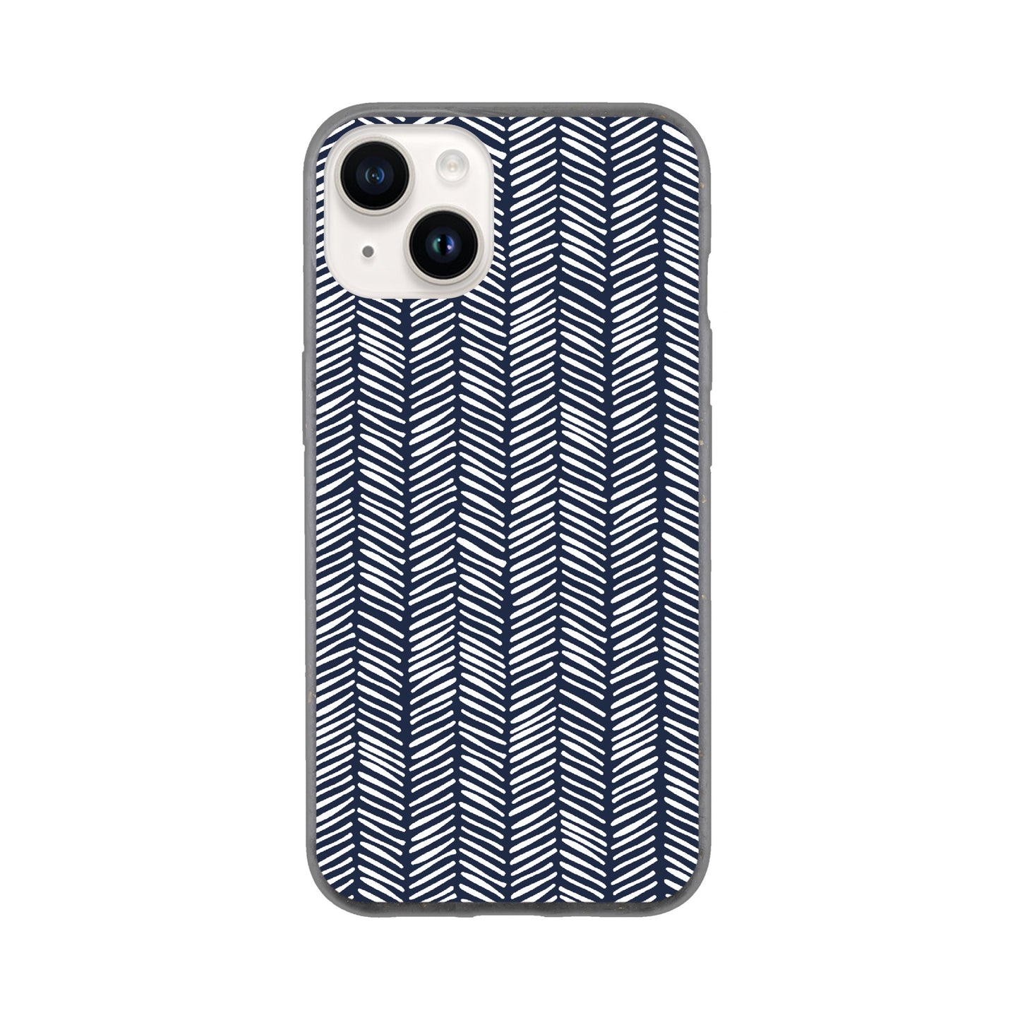 Herringbone Pattern in Navy Blue - Phone Case