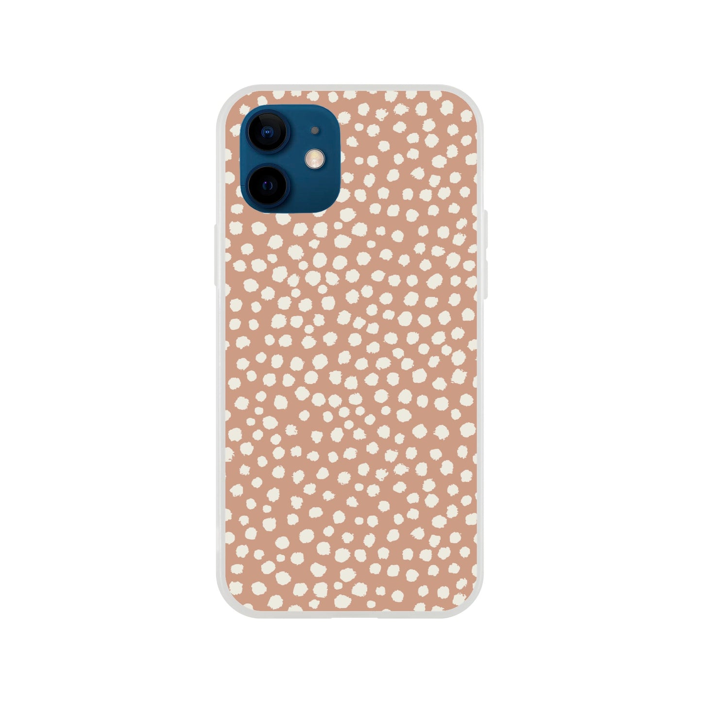 Dots Painted White on Tan - Phone Case