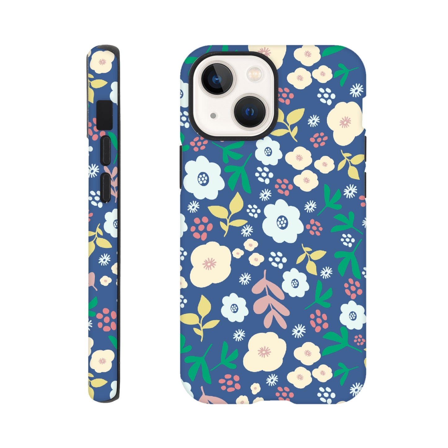 Spring Flowers on Blue - Phone Case