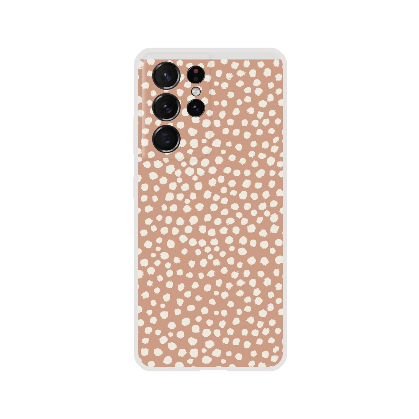 Dots Painted White on Tan - Phone Case