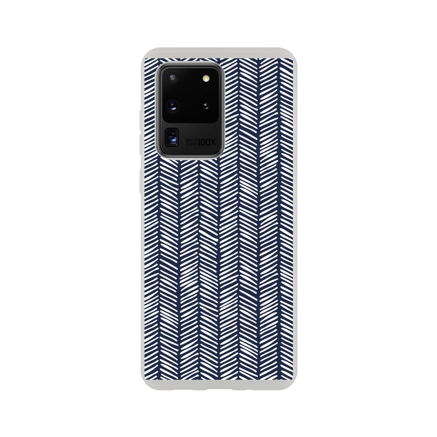 Herringbone Pattern in Navy Blue - Phone Case