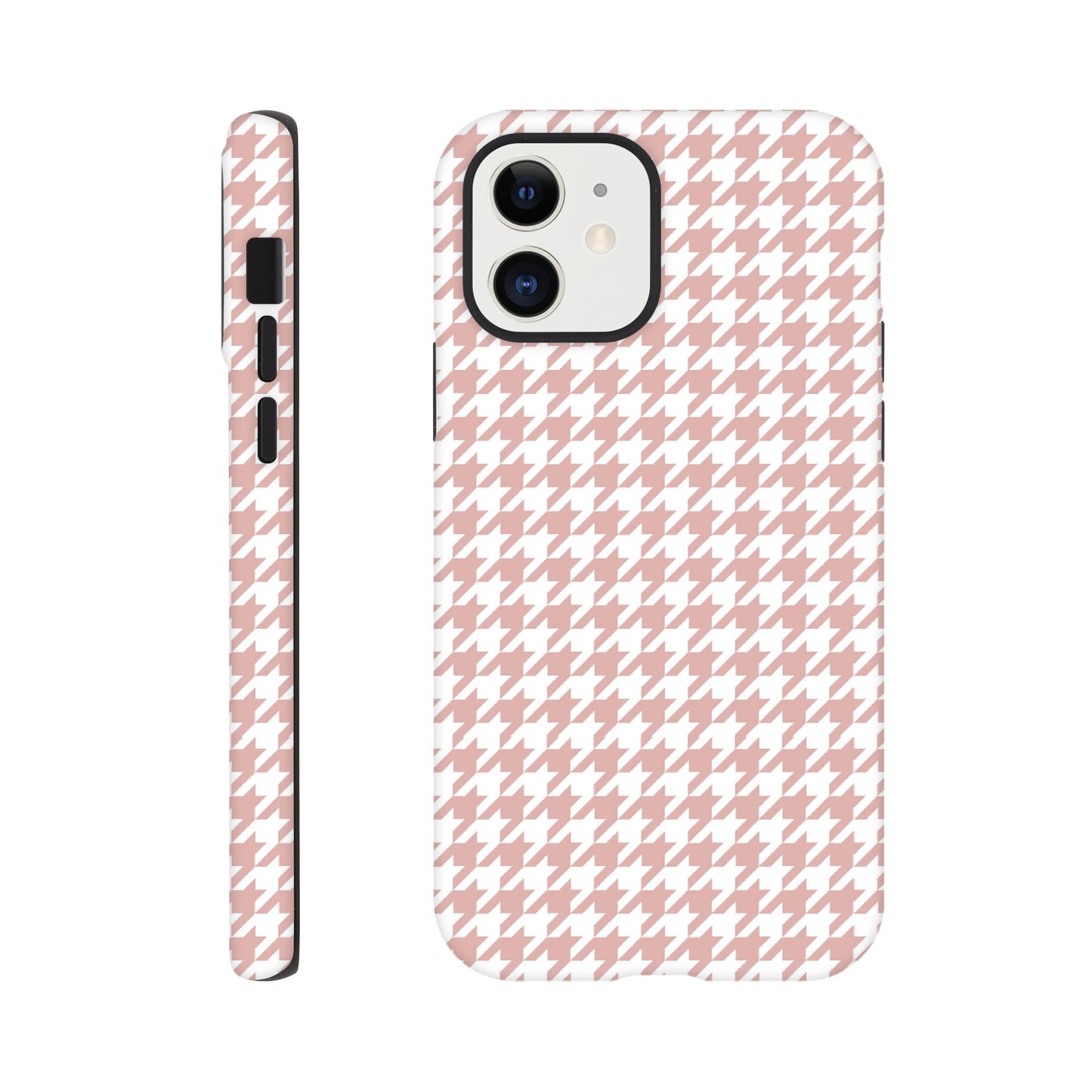 Houndstooth Pattern in Pink - Phone Case