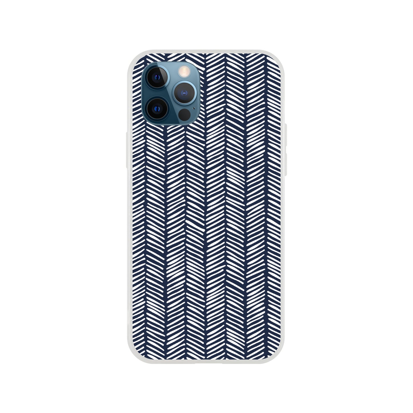 Herringbone Pattern in Navy Blue - Phone Case