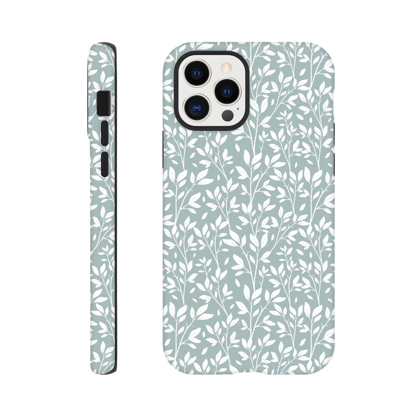 Sage Green Botanical Leaves Phone Case - Stylish & Protective