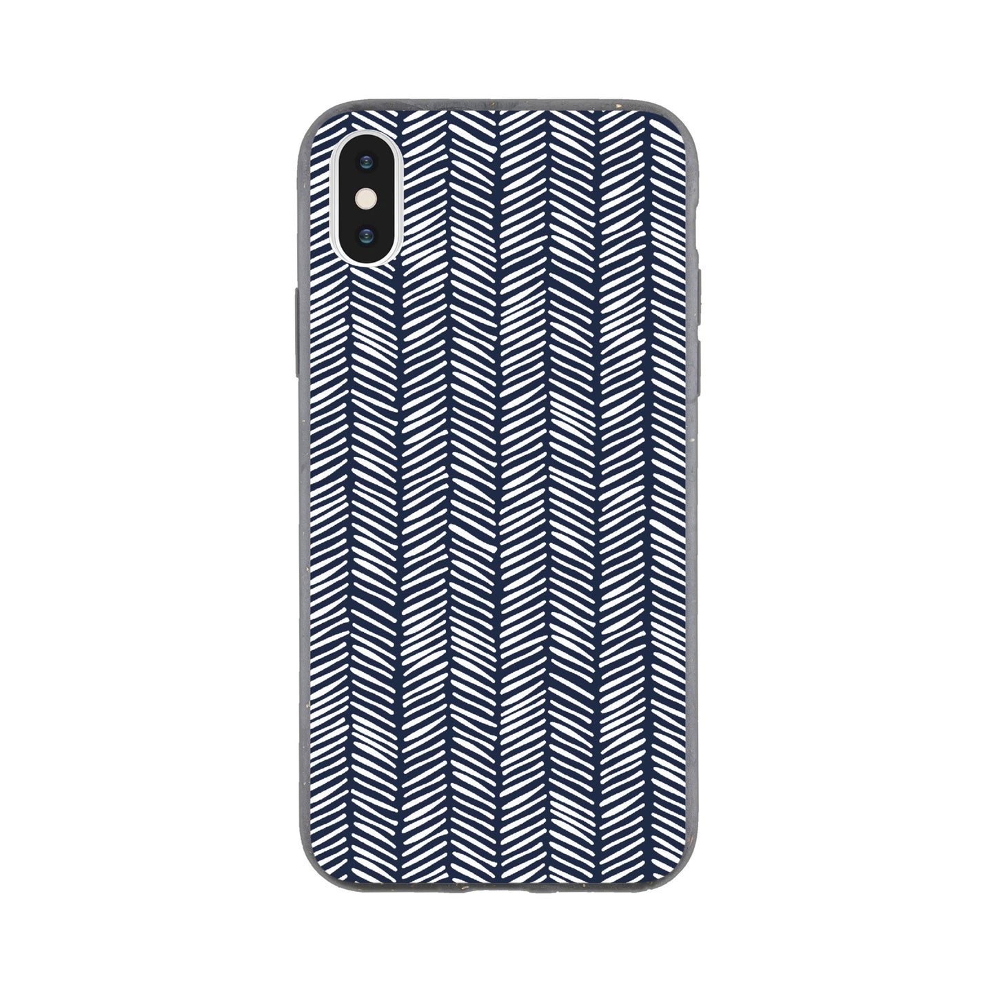 Herringbone Pattern in Navy Blue - Phone Case