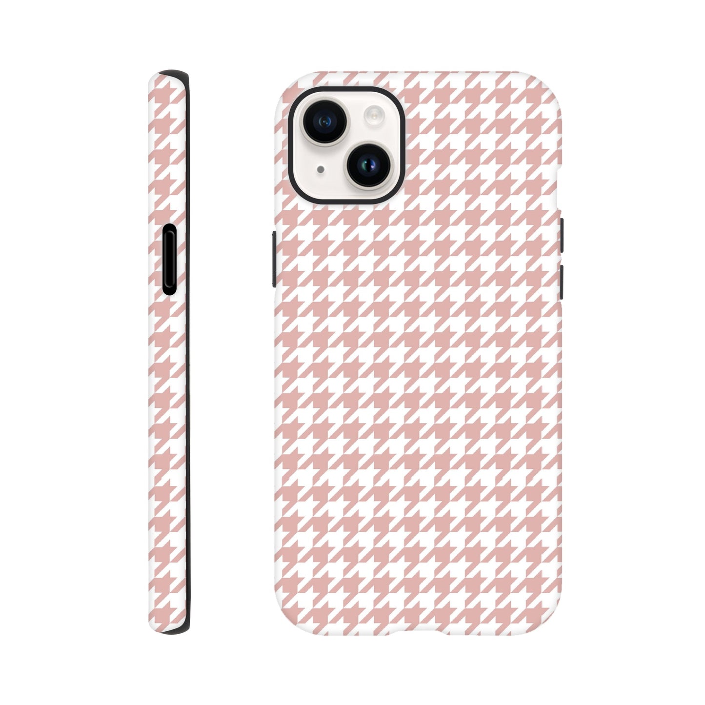 Houndstooth Pattern in Pink - Phone Case