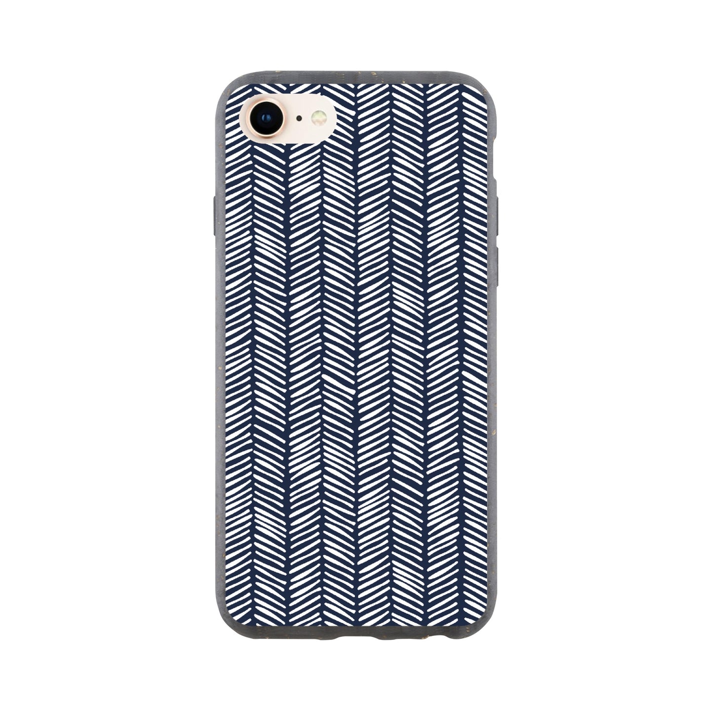 Herringbone Pattern in Navy Blue - Phone Case