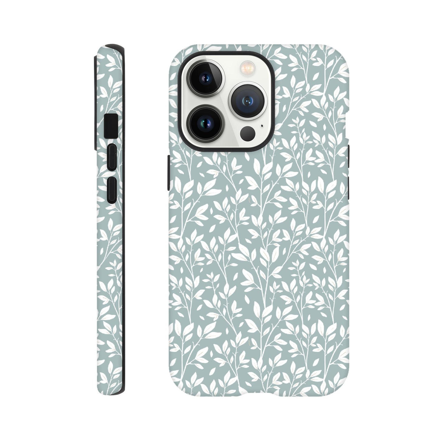 Sage Green Botanical Leaves Phone Case - Stylish & Protective