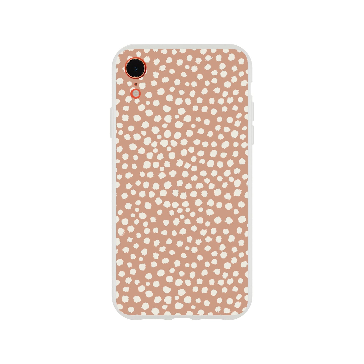 Dots Painted White on Tan - Phone Case