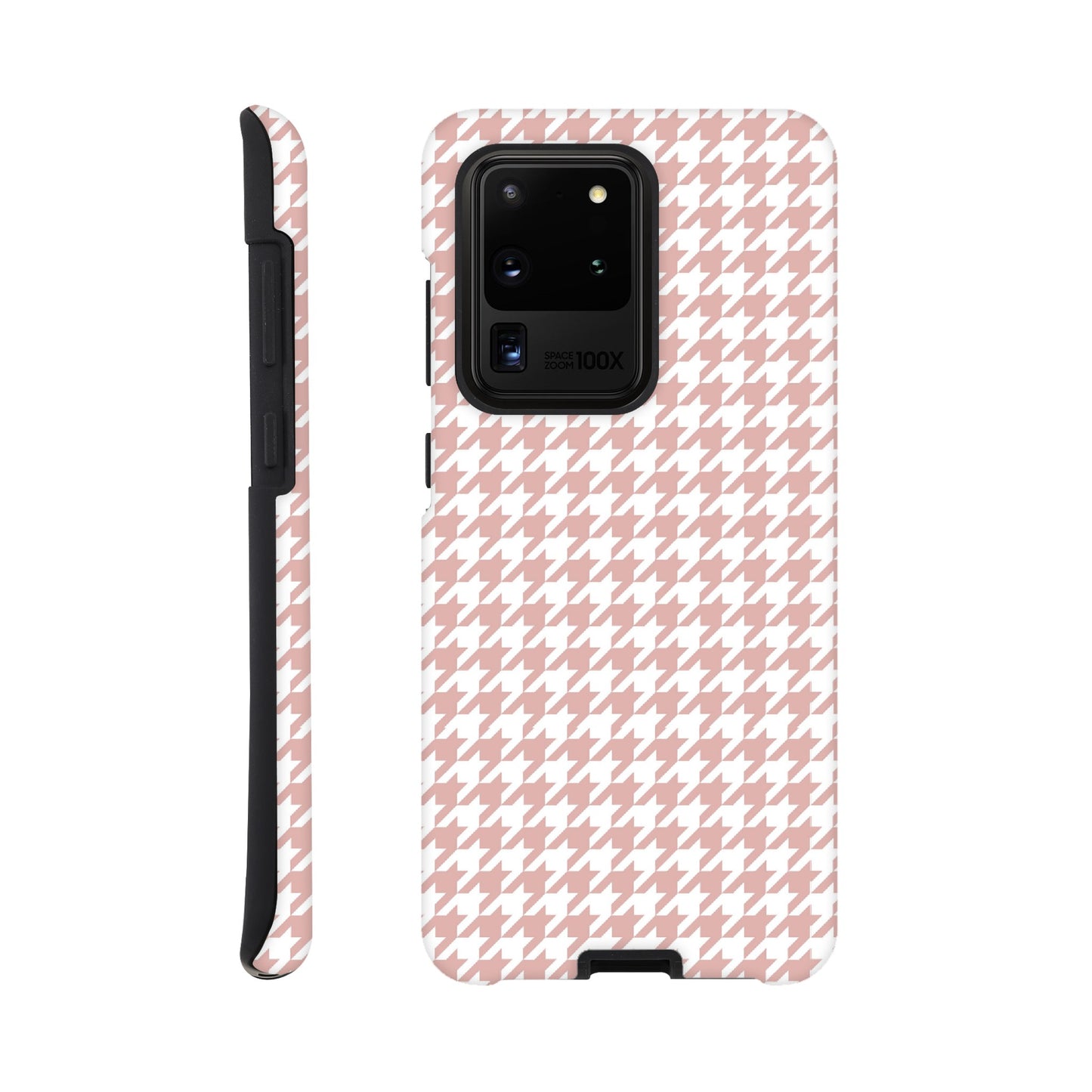 Houndstooth Pattern in Pink - Phone Case