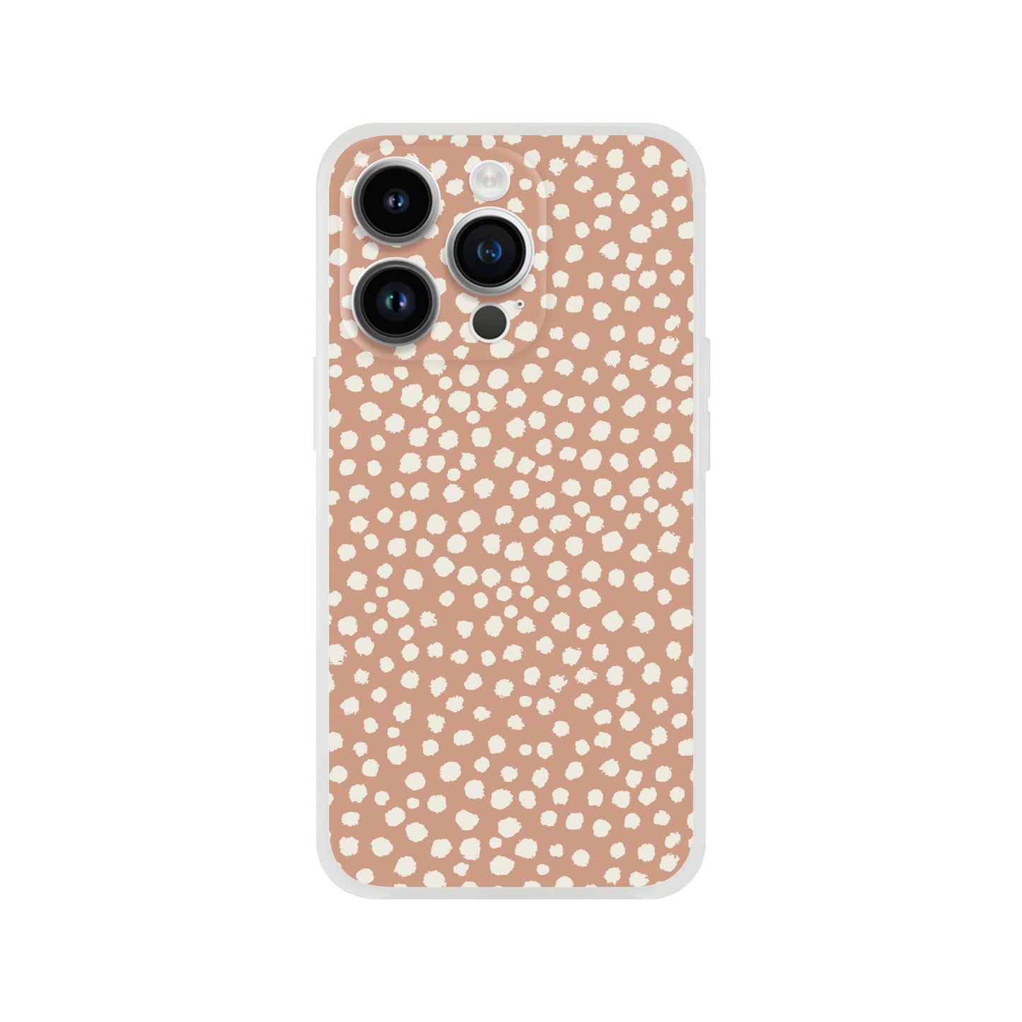 Dots Painted White on Tan - Phone Case