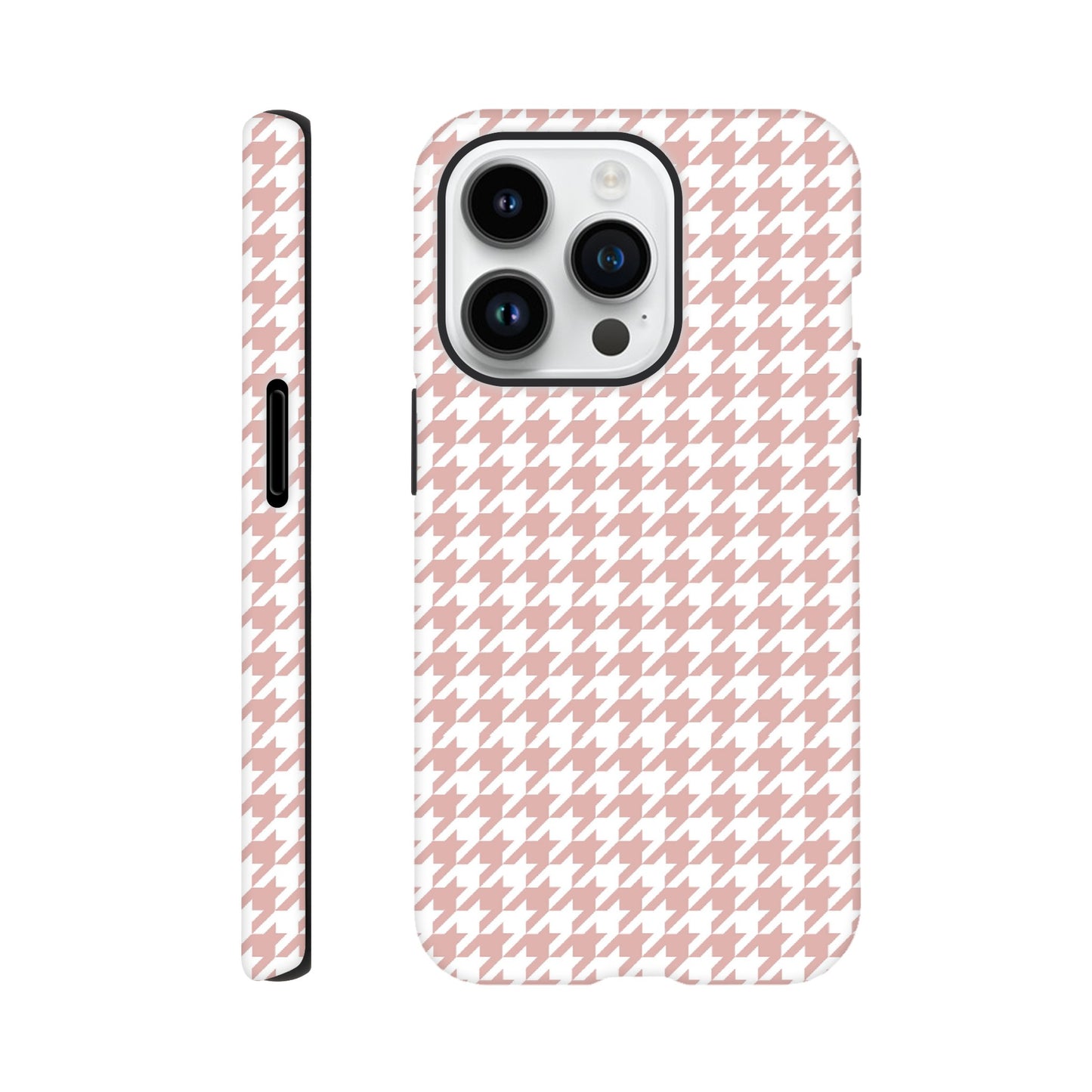 Houndstooth Pattern in Pink - Phone Case