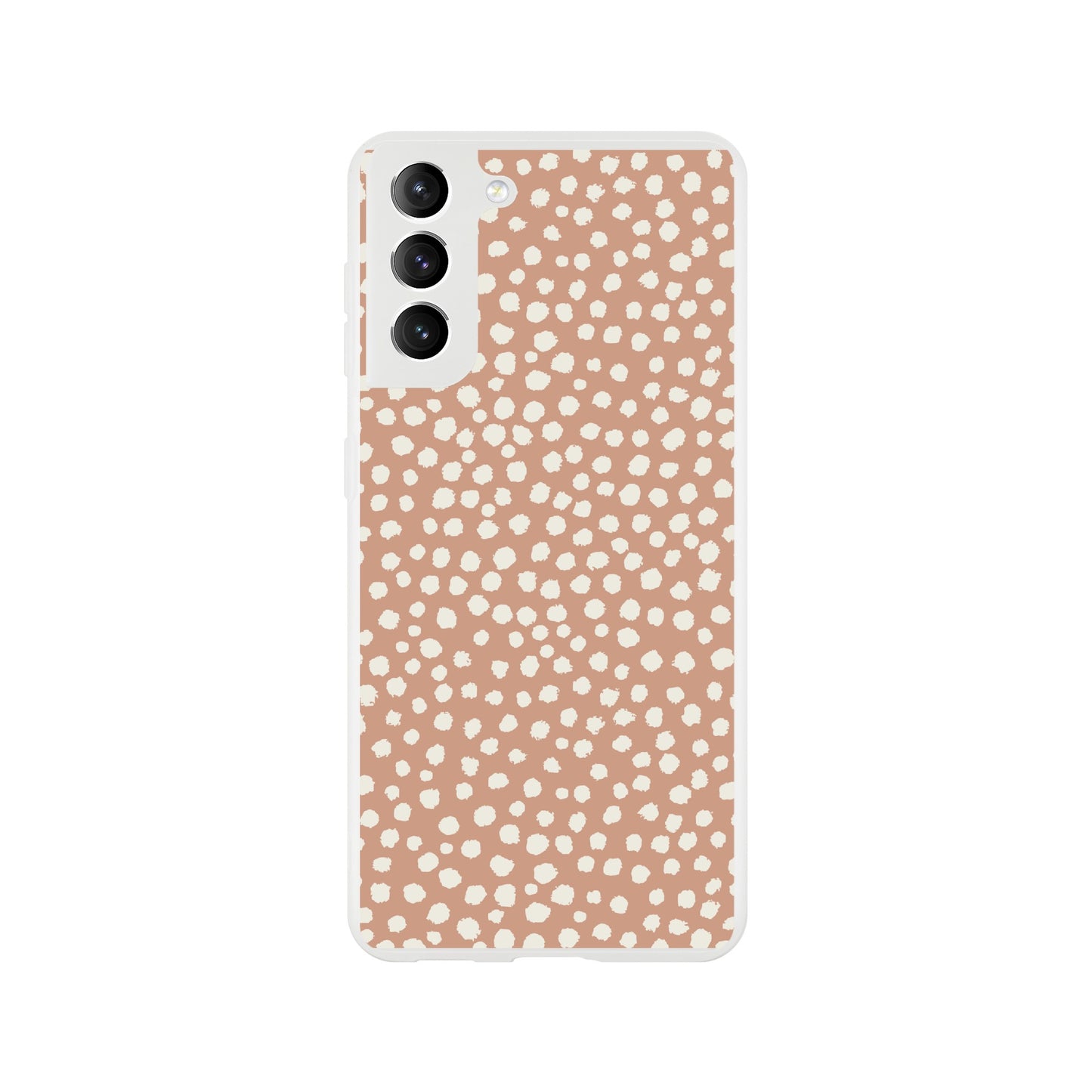 Dots Painted White on Tan - Phone Case