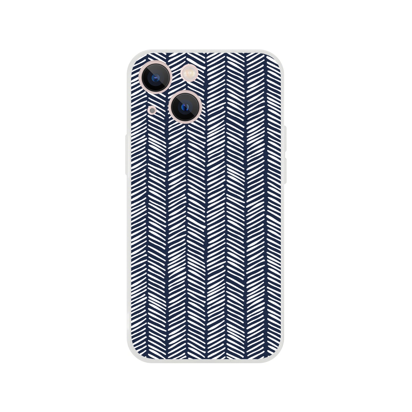 Herringbone Pattern in Navy Blue - Phone Case