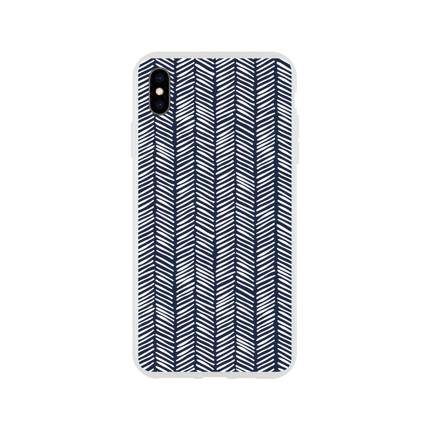 Herringbone Pattern in Navy Blue - Phone Case