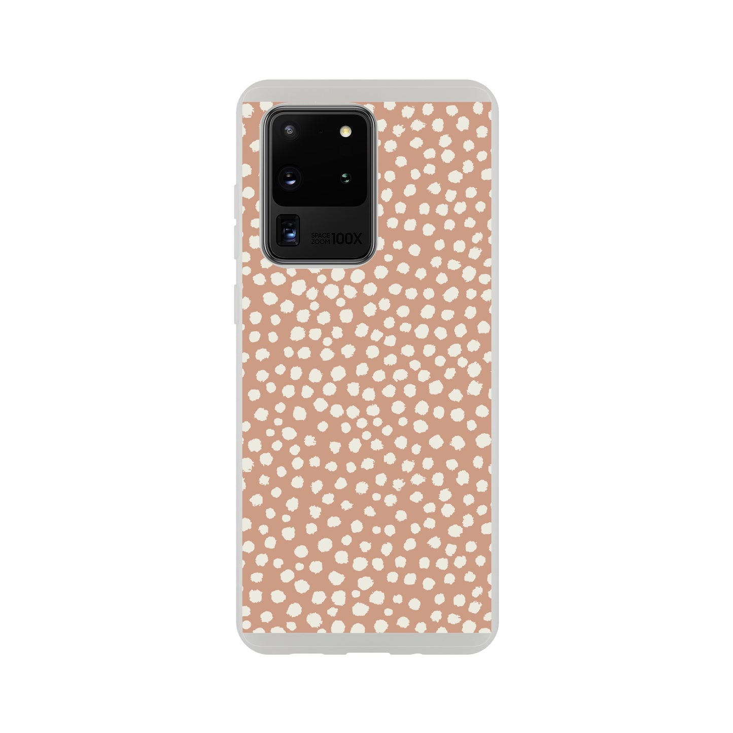 Dots Painted White on Tan - Phone Case