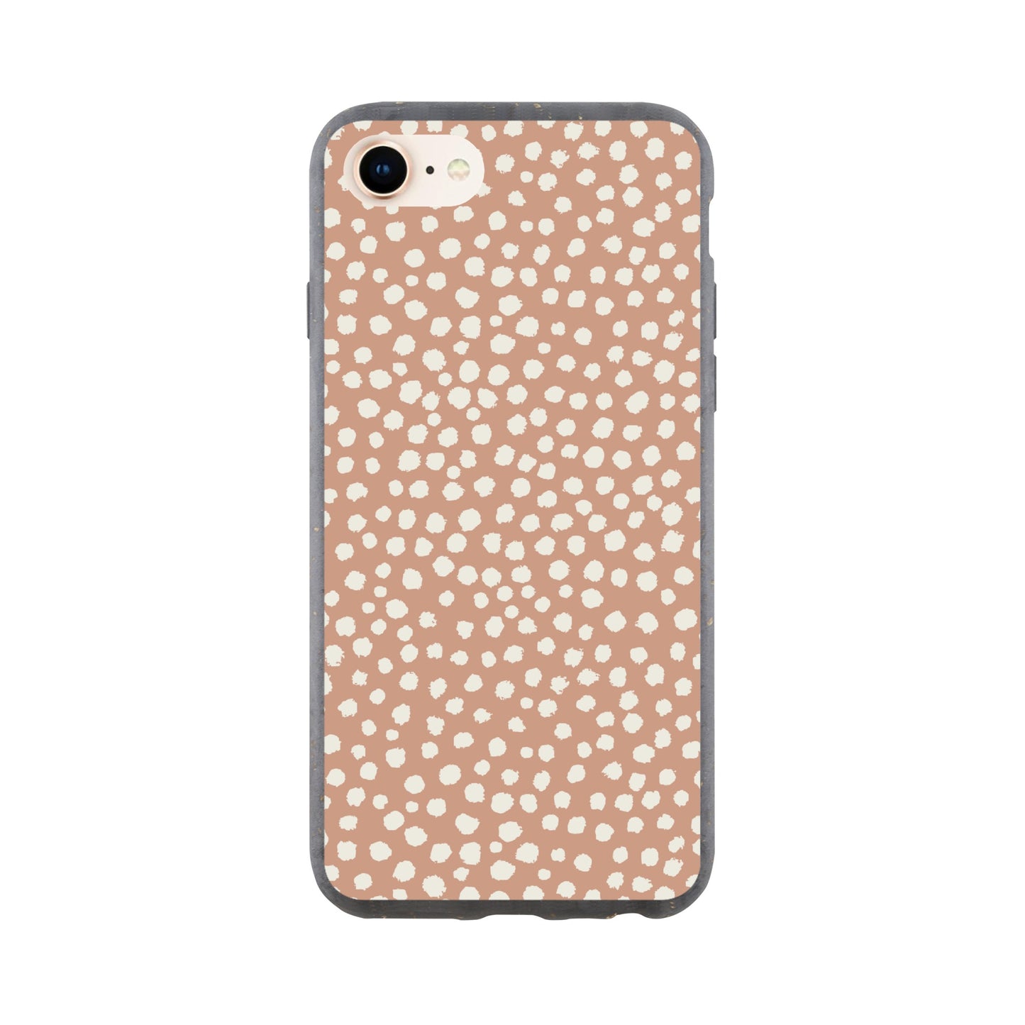 Dots Painted White on Tan - Phone Case