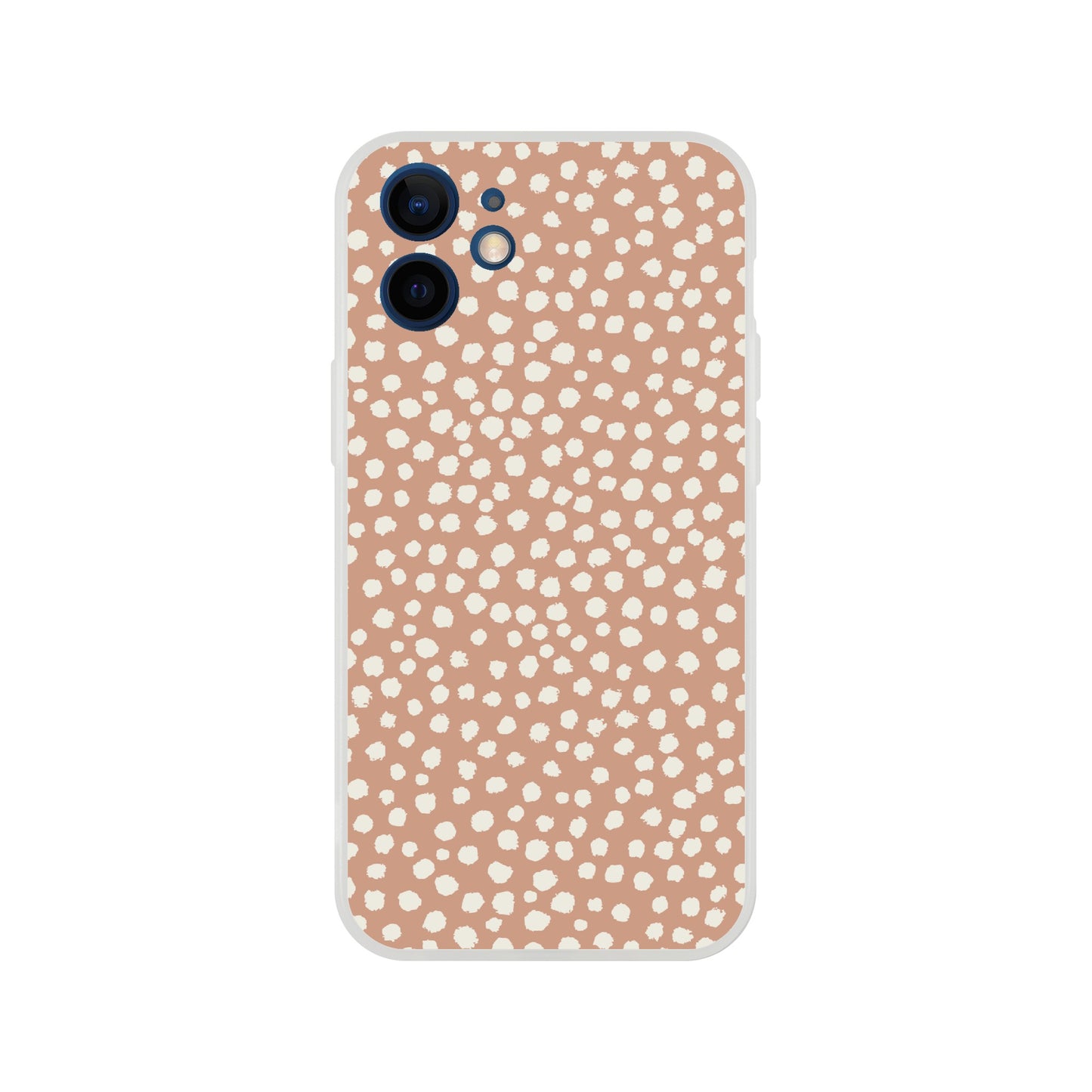 Dots Painted White on Tan - Phone Case