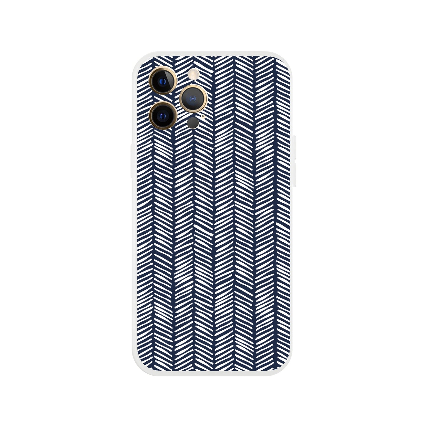 Herringbone Pattern in Navy Blue - Phone Case