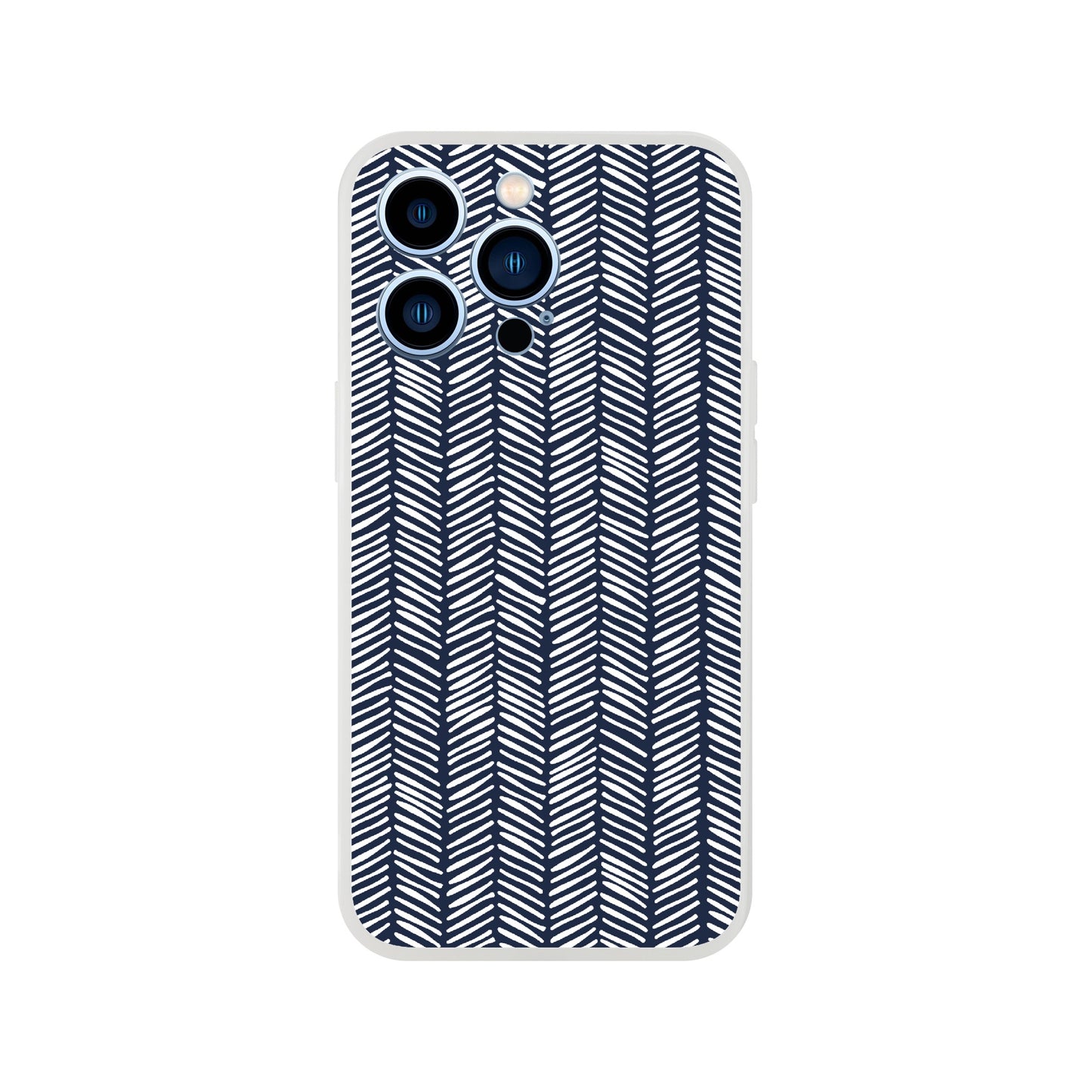 Herringbone Pattern in Navy Blue - Phone Case